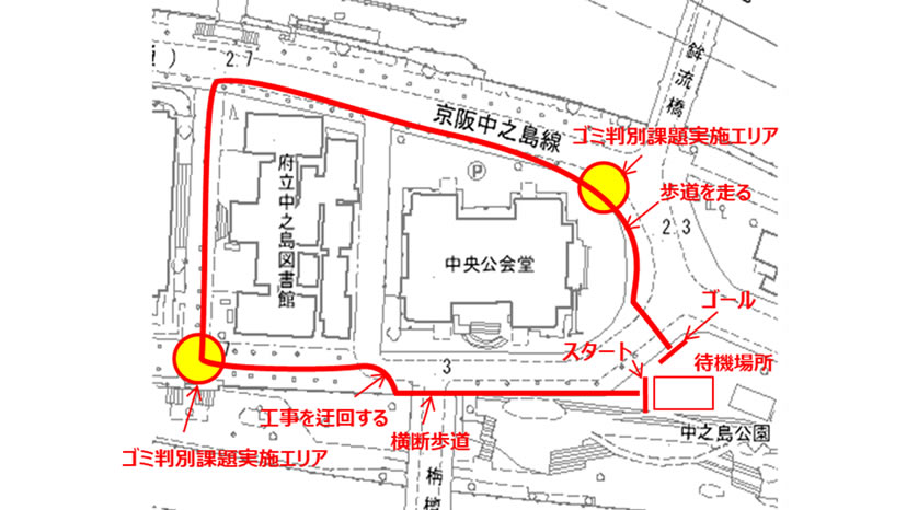 中之島チャレンジの課題コース